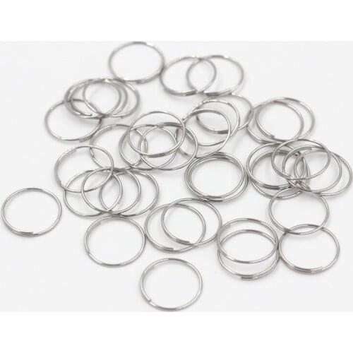200 Pieces/Pack 14mm Circle Buckle DIY Handmade Accessories Hanging Ring Silver Color
