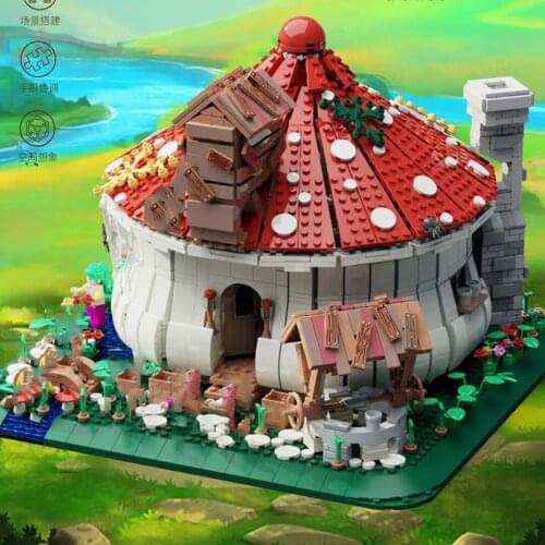 2633 PCS mushroom house highly difficult model building blocks bricks Architecture City country village cottage creative expert