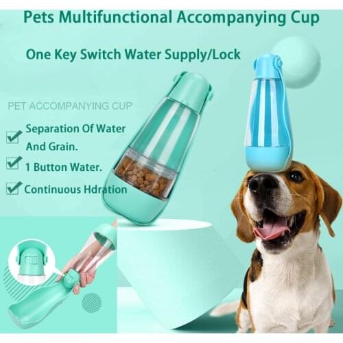 4 In 1 Bowl For Dogs Pets Portable Water Bottle Dog Feeder Multifunction Supplies For Dog Accessories Travel Puppy Cats Drinking