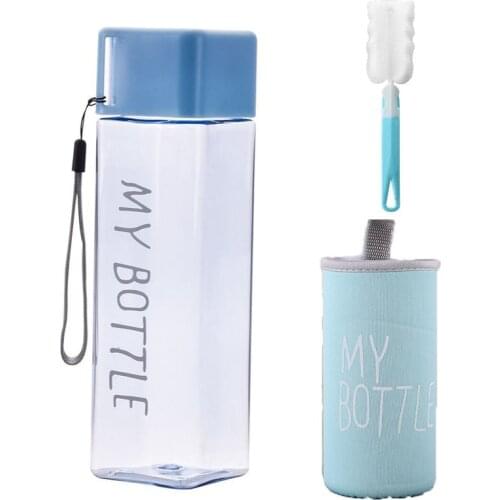 450 ML Square Water Cup 15 OZ Water Bottle Shaker Water Bottle Sport Water Bottle for Kids Bottle Water Water Gourd