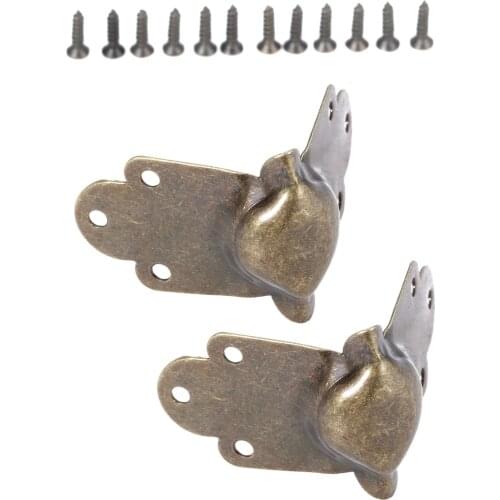 8Pcs/12Pcs Corner Guard Antique Bronze Corner Protectors Jewelry Box Protect Old Fashion Alloy Antique Footing Corner Protecting