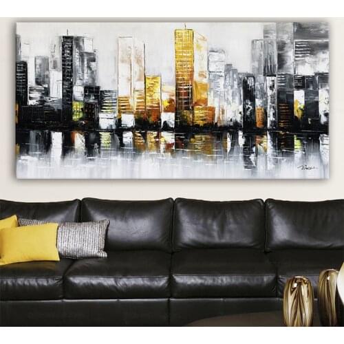 Abstract Landscape Canvas Paintings Wall Art Posters And Prints Modern Abstract Building Wall Art Canvas Pictures Room Decor