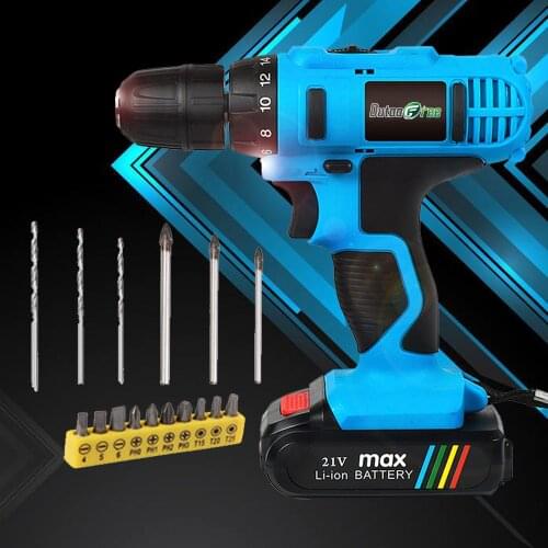 New Style 1.5Ah Battery Capacity Drill Hand Drill 21V Plus Cordless Drill Rechargeable Electric Screwdriver Home DIY Power Tools