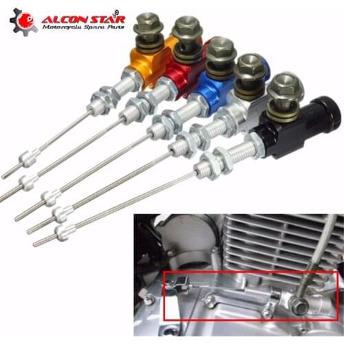 Alconstar- M10x1.25mm Motorcycle Hydraulic Clutch Master Cylinder Rod Brake Pump for Honda for Kawasaki for Yamaha 5 Color