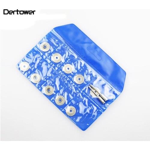 10Pcs/set 16MM Diamond Cutting Discs Mini Grinding Wheel Saw Blade For Rotary Tools Stone Blade+2pcs Mandrels Drill Bits DT6