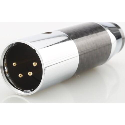 Audiocrast Gold plated Carbon fiber 4Poles XLR Carbon Fiber XLR 4 Pin Plug Headphone Connector adapter Microphone Mixer Amplifie