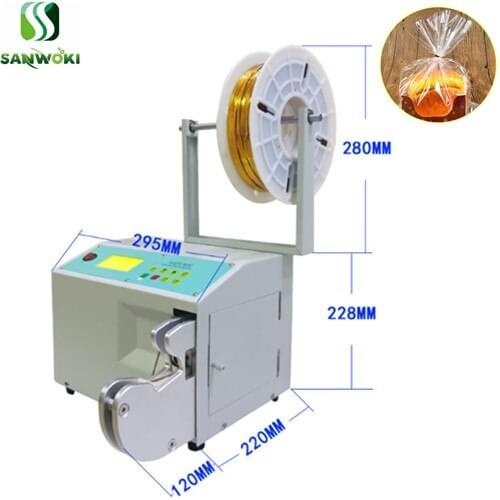 Automatic Bread bag twist tie dispenser candy plastic bag tying machine Gold Thread Candy Tie Machine Twist Tie Sealing Machine