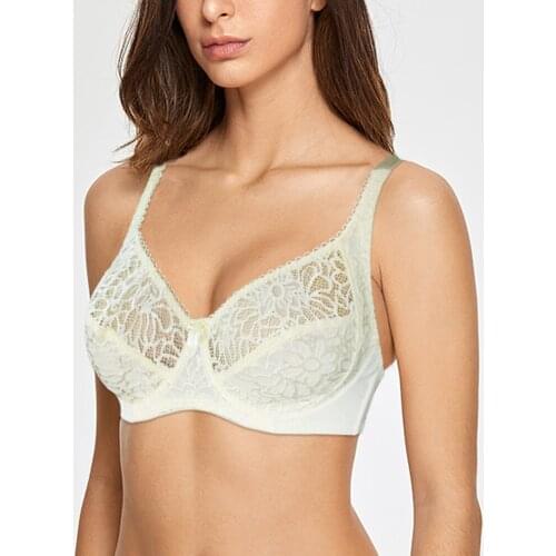 Womens Plus Size Lace Bra Underwire Sexy Bralette Underwear Lingerie Top Large Size Multiple Colors 34-44 B C D DD E F Cup