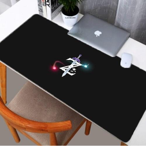 Anime black mouse pad mats XXL large gamer keyboard mousepad RGB and USB interface PC gaming accessories led computer desk mat