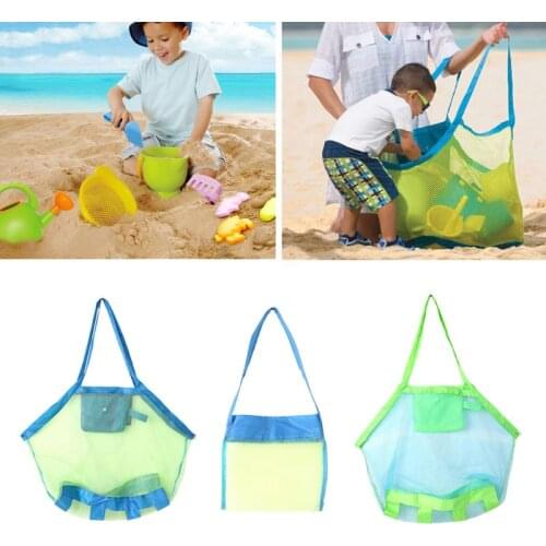Children Beach Mesh Toys Storage Bag Kids Folding Sand Away Net Tote Outdoor New