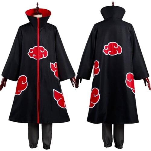 Akatsuki Uchiha Itachi Cosplay Costume Pants Top Outfits Halloween Carnival Suit