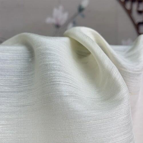 Red Raspberry 26 Momme heavy silk linen solid color silkworm silk dress Antiquity Han nationality cloth fabric Free shipping