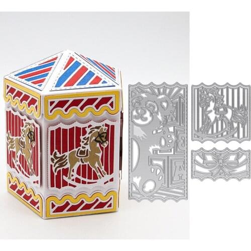 Bear Knot 3D Gift Box Frame Metal Cutting Dies Stencils For DIY Scrapbooking Decoration Embossing Supplier Cards Craft Die Cut