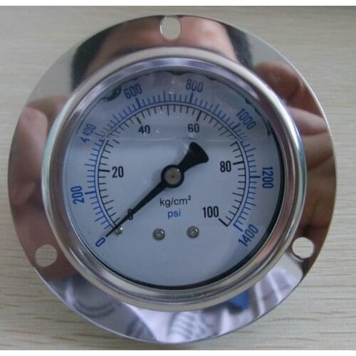 YN60ZT Front Flange 2.5" 60mm Brass Movements Pressure Gauge r,Back Mount Manometer ,Shock - Proof Oil - Filled Pressure Gauge