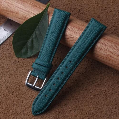 New stylish 16mm 18mm 20mm Genuine Calf Leather for Wristwatch Watchband Green Lizard pattern Watch Strap Bracelet for brand men