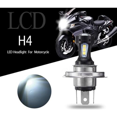 H4 Led Motorcycle Headlight Car 12V SMD 3030 18LED Bright Headlight DRL Fog Light Super Bright White car accessries
