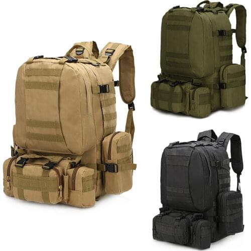 50L Large Capacity Men Army Military Tactical Backpack 3P Softback Outdoor Waterproof Bug Rucksack Hiking Camping Hunting Bags