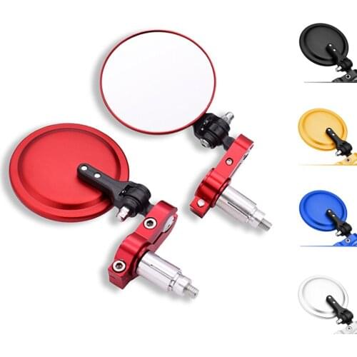 Motorcycle Universal Rearview Mirror Handle Bar Ends 7/8" Mirrors For Moto Dirt Bike Harley Fairing Accessories Auto Parts