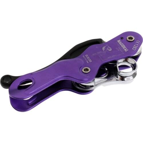 Rock Climbing Stop Descender, Rappelling Anti-Panic Belay Devices for 10-12mm Rope Equipment Hand Control - CE