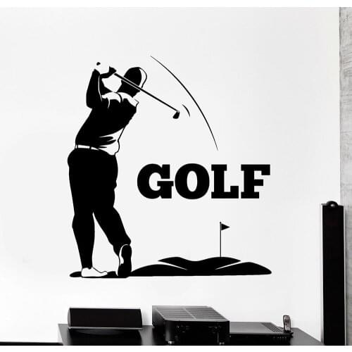 Vinyl Wall Decal Golfer Golf Club Player Stickers Mural Sport Decals Home Decor Bedroom Living Room Removable Wallpaper D218