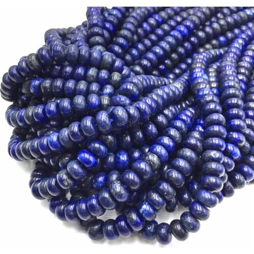 High Quality Lapis Lazuli Rondelle Beads Natural Stone Bead Loose Spacer Beads For Jewelry Making DIY Jewelry