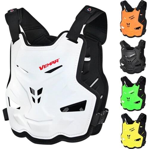 Brand Vemar Motorcycle Armor Vest Chest Back Protection Motocross Ski Skateboard Safety Jacket Moto Wear Protective Gear White