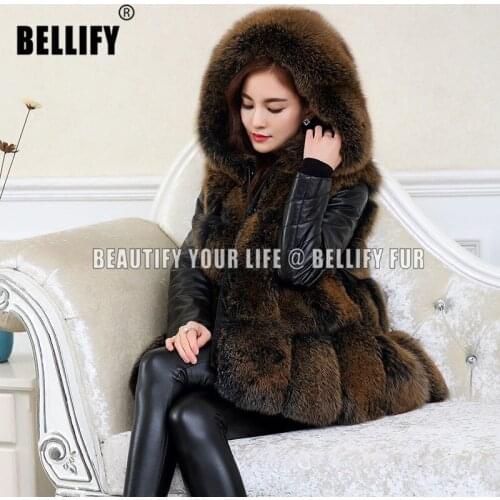 Retro vintage classic Frosted color Hooded ladies jackets with leather sleeve