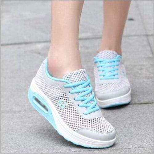 Woman Casual Shoes 2018 New Arrival Breathable Women Fashion Platform Women Slimming Shoes Air Mes tenis feminino