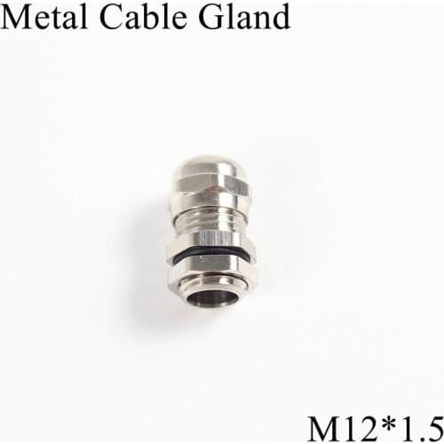 1piece/lot M12 Metal Cable Gland IP68 Waterproof Nickel Brass Connector Glands For 3-6.5mm Electric Wire M12*1.5 Copper Joint