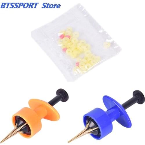 1pc Portable Plastic Bloodworm Clip Bait Lure Earthworm Clip Fishing Tool Worm Hook Clamp Fishing Tackle Accessories 2 Colors
