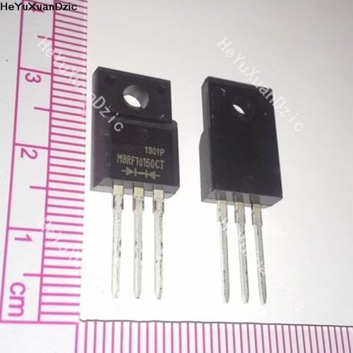 10Pcs/ lot MBRF10150CT MBRF10150 TO-220F Schottky Diodes & Rectifiers 10A 150V New Original Product