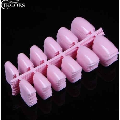 120 Pieces Per Pack Light Pink Square Full Cover False Nail Tips 10 Sizes With Extra Nr 5 And Nr 6