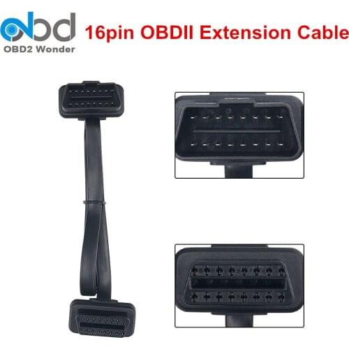 Post Mail 16Pin OBD 2 Diagnostic Cable OBDII OBD2 Extension Cable Connector 65cm OBD II 16Pin Auto Extension Connector Interface
