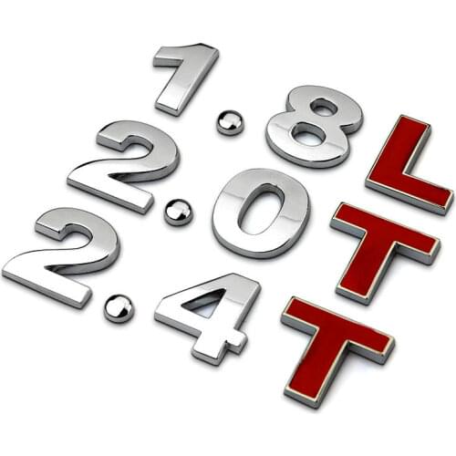 1X 3D Trunk Car Decals Sticker Emblem Sticker Badge 3D LOGO 1.4T 2.0T 1.8T 2.4T 3.0T V6 RS Car Styling