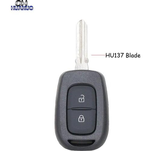 2 Button Remote Key Shell Case Fit for Renault Duster Trafic Clio4 Master3 Logan Dokker 2013-2017 With Uncut HU137 Blade