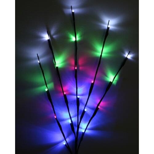 20 Bulbs LED Willow Branch Lamp AA Battery Powered Natural Tall Vase Filler Willow Twig Lighted Tree Branch Light For Home Decor