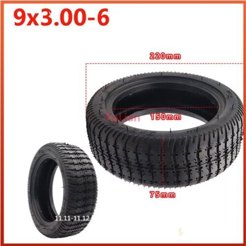 9x3.00-6 Vacuum tires 9 Inch Tubeless Tire for Mini Bike Electric Vehicle Scooter 9*3.00-6 Wear-resisting Tyre