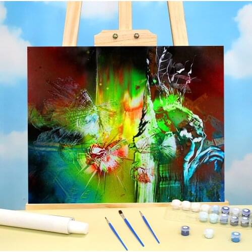 Abstract Flowers-butterflies Coloring By Numbers Painting Kit Oil Paints 40*50 Boards By Numbers Home Handicraft