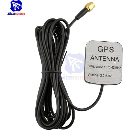Diymore GPS Receiver Antenna 3M SMA Plug Car GPS Receiver DVD Navigation Car GPS Active Remote Antenna Aerial Adapter Connector