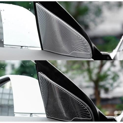 For Tesla Model Y 2021 Car accessories front column roof horn hood speaker cover sound decorative frame sequins