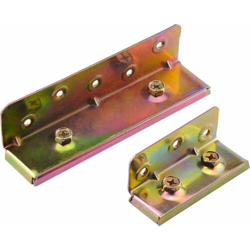 Color-zinc Plating Bed Hinge Furniture Fixed Bed Connection Thick Locking Stealth Hinge Furniture Accessories Wood Bed Invisible