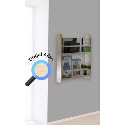 Montessori Wooden Wall Rack-Bookshelf-Kids Room 2 Rack