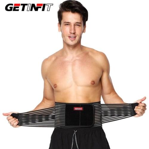Getinfit 1PCS Lumbar Support High Elastic Breathable Mesh Health Care With Steel Waist Support Back Support Brace Bodybuilding