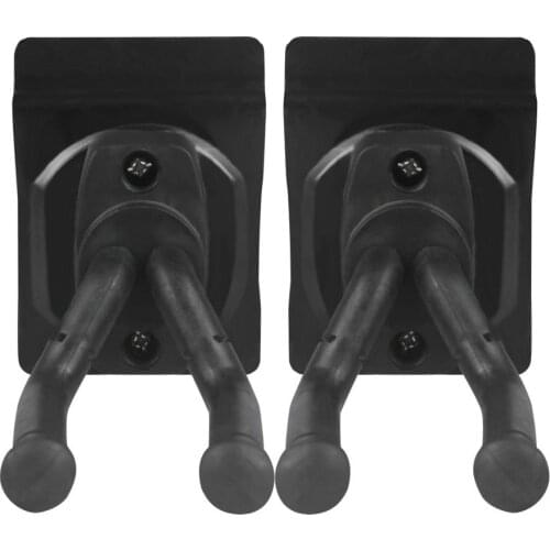GT-14 2PCS Easy To Install Electric Guitar Wall Hanger Holder Stand Rack Hook Mount for Guitar Bass Screws Hook Instrument