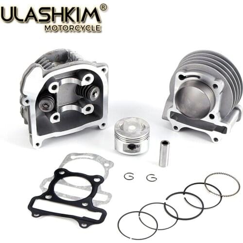 GY6 50 60 80 upgrade GY6 100 139QMB QMA Engine 4-stroke Moped Big Bore Kit Cylinder Kit Rebuild Kit 69mm Valve Cylinder Head