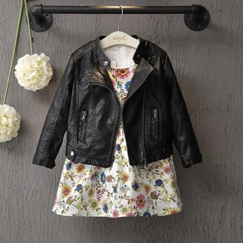2021 Girl Jacket Spring Autumn Winter PU Leather Coat Jacket for Kids Fashion Jackets Children Coats Overwear Clothes 10 12 Year