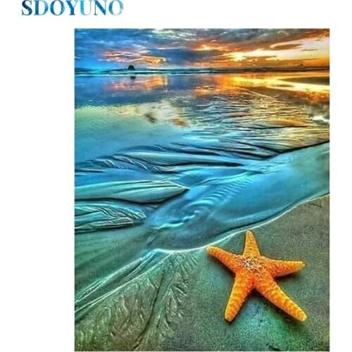 SDOYUNO Full Square/Round 5D Diamond Painting Scenery Diamond Embroidery Paintings Landscape Partial Home Decor Wall Art