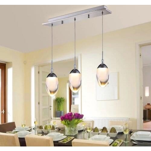 Acrylic Modern Minimalist Chandelier, Dinosaur Egg Dining Room Led Lamp Three Head Dining Chandelier Hot Sale