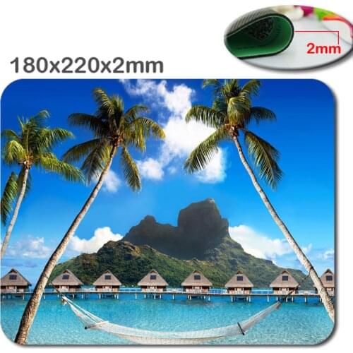 Mairuige Mairuige PAD Inches Mouse Pad - Tropical Island Custom Standard Oblong Mouse Pad Gaming Mousepad in 220mm*180mm*2mm
