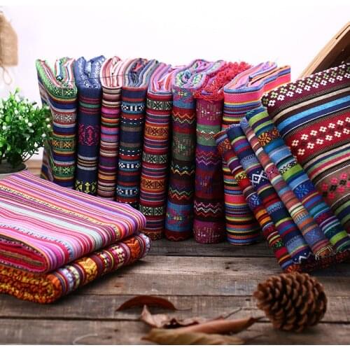 Material Fabric Cotton The Cloth Tissu Au Metre Fabric Plain Ethnic Style with Pawns Tela Knit Printed
